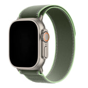 Apple Watch bandje Trail - nylon - groen neon - zilver