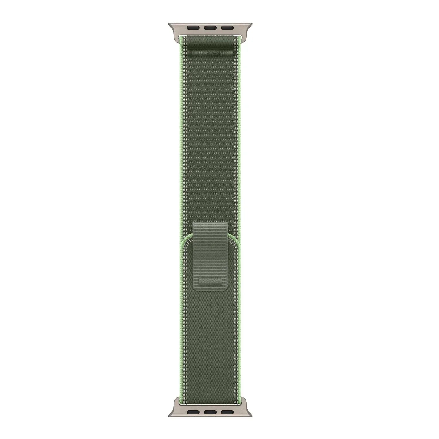 Apple Watch bandje Trail - nylon - groen neon - zilver