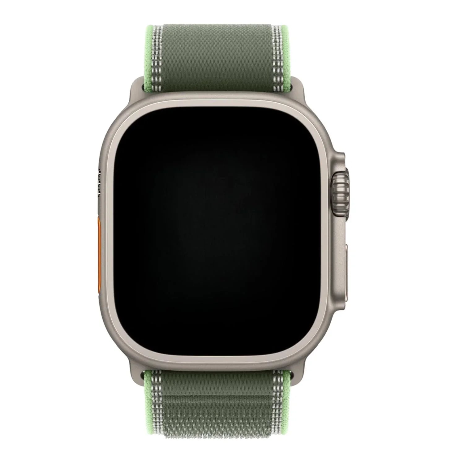 Apple Watch bandje Trail - nylon - groen neon - zilver