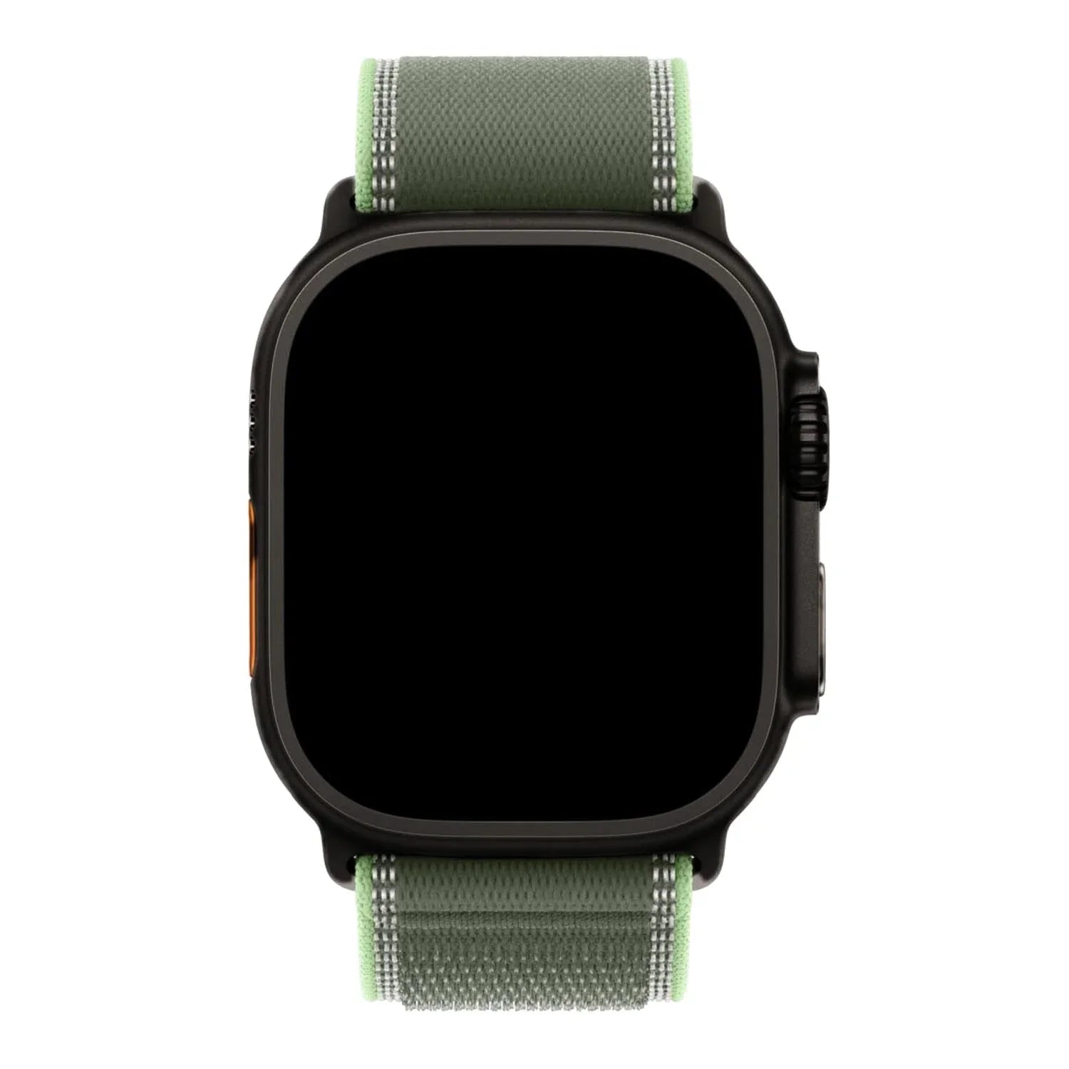 Apple Watch bandje Trail - nylon - groen neon - zwart
