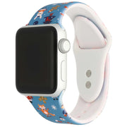 Apple Watch print bandje - siliconen - kerst - blauw