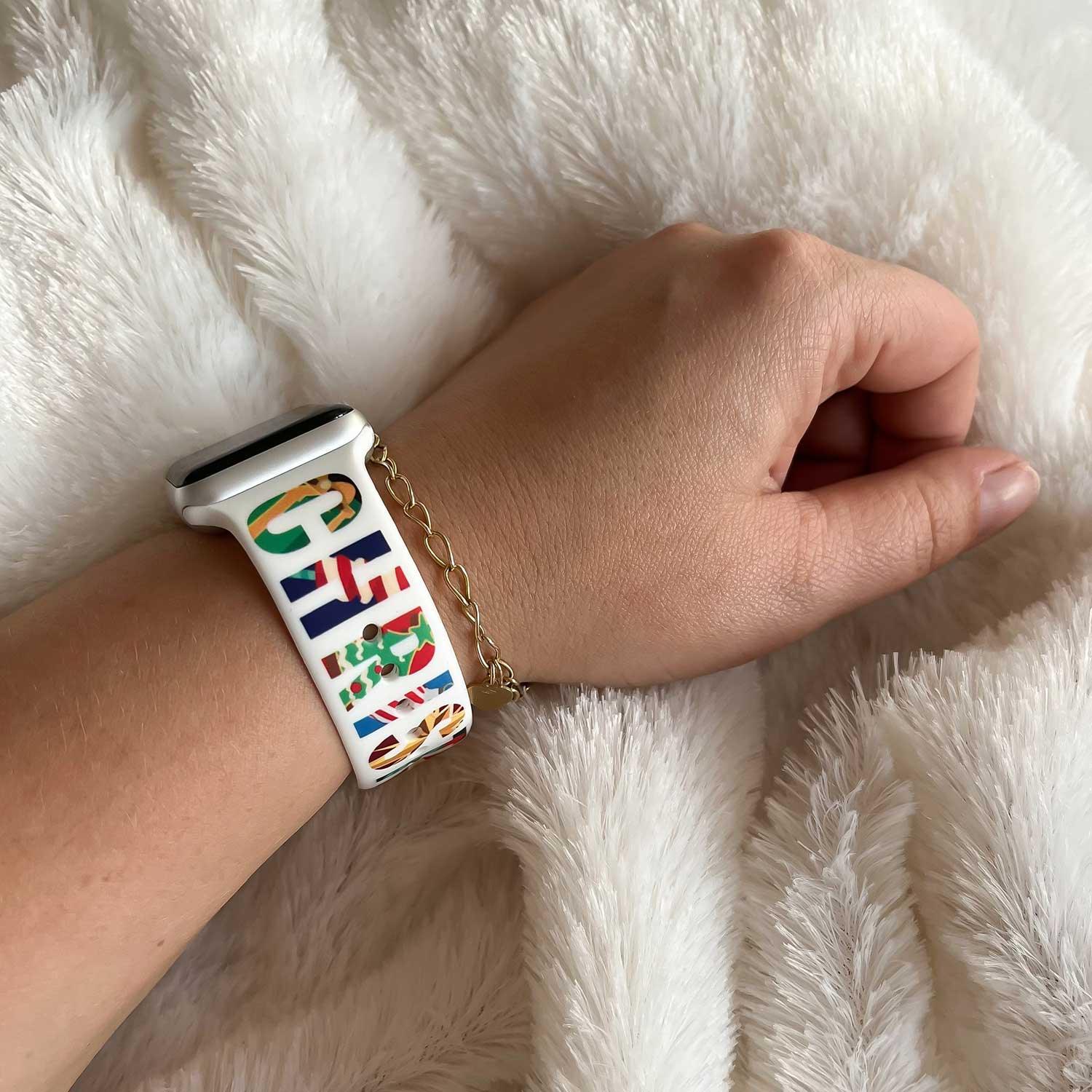 Apple Watch print bandje - siliconen - kerst - merry christmas