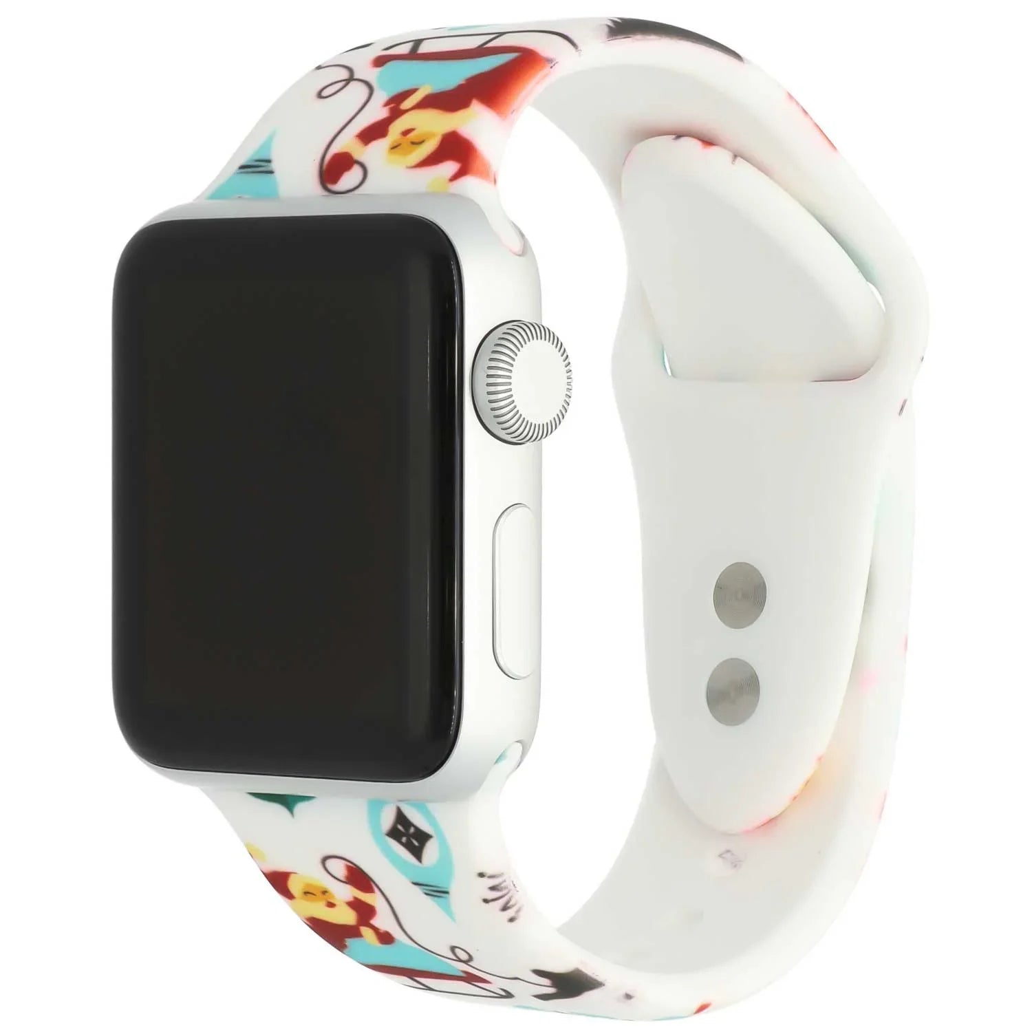 Apple Watch print bandje - siliconen - kerst - wit