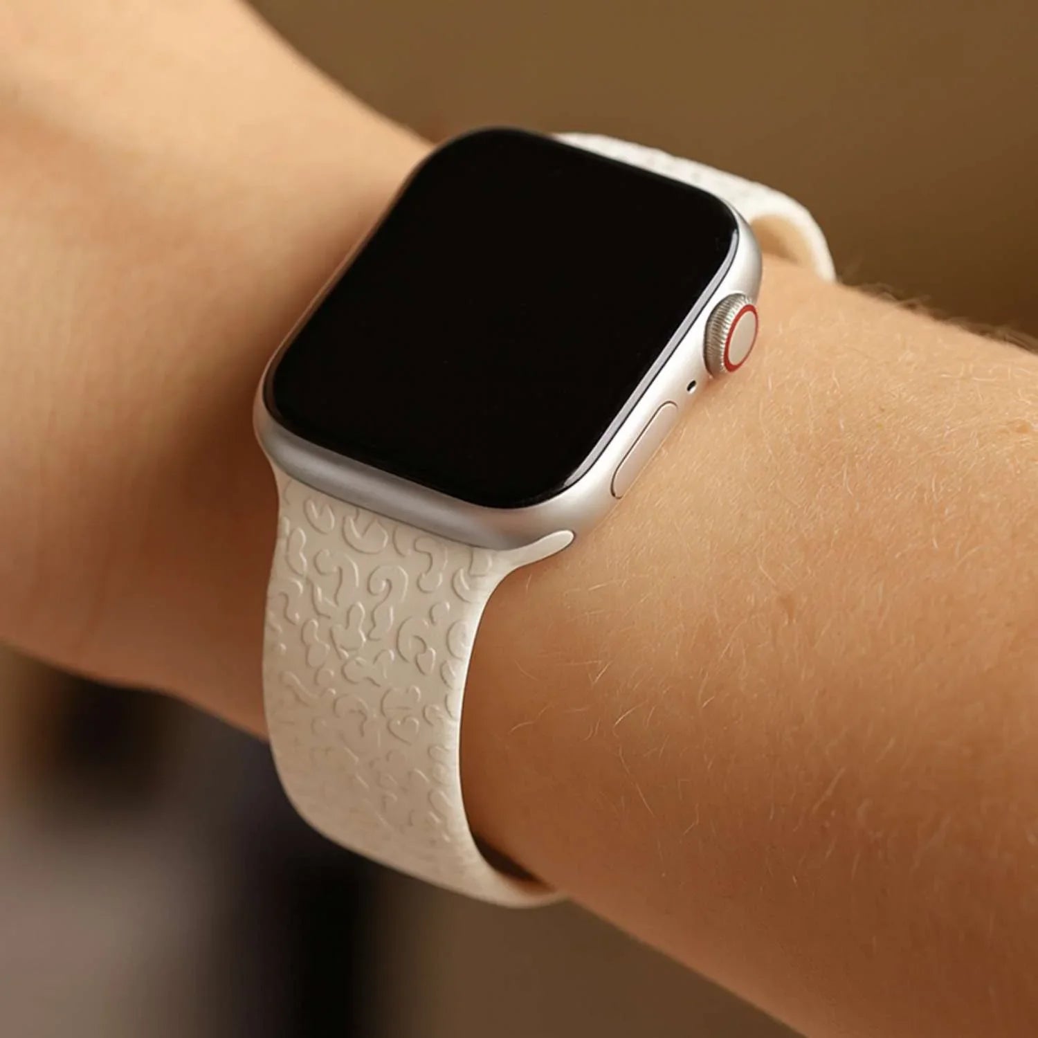 Apple Watch print bandje - siliconen - luipaard sterrenlicht