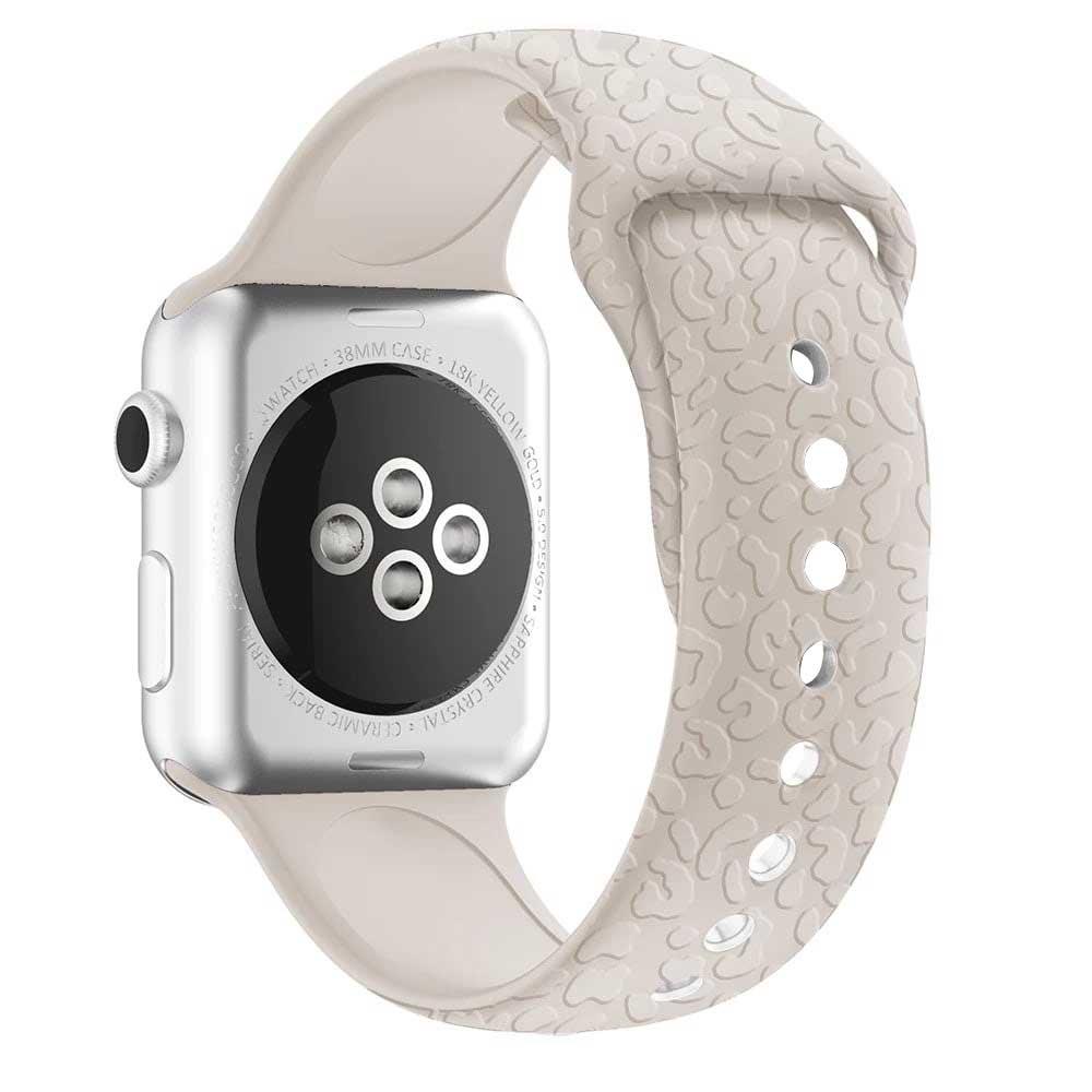 Apple Watch print bandje - siliconen - luipaard sterrenlicht