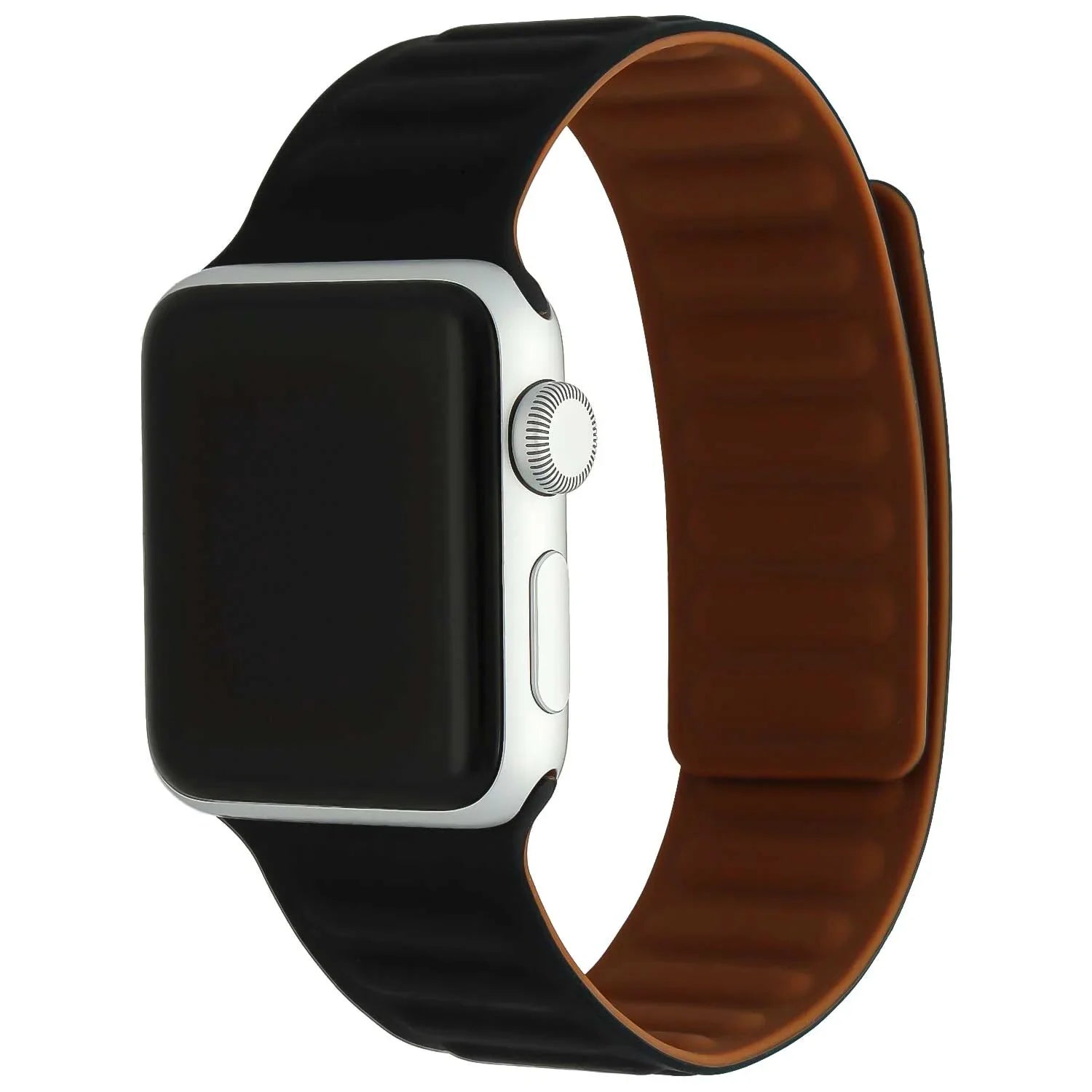 Apple Watch solo ribbel bandje - siliconen - zwart