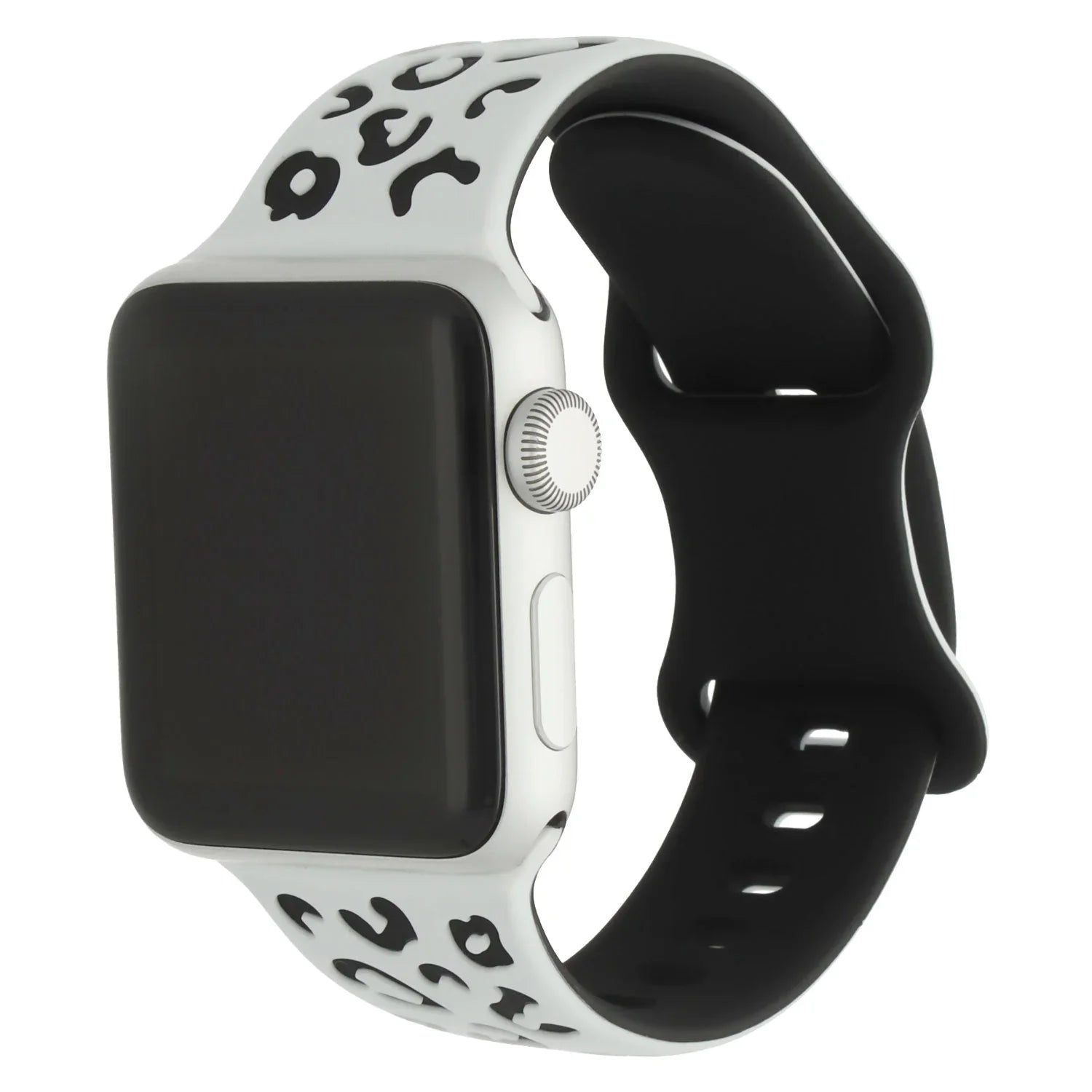 Apple Watch Wild bandje - siliconen - wit zwart