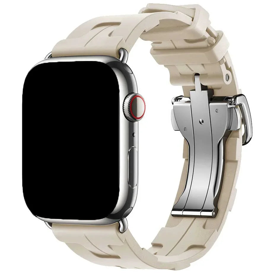 Apple Watch bandje kilim - siliconen - beige