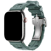 Apple Watch bandje kilim - siliconen - dennengroen