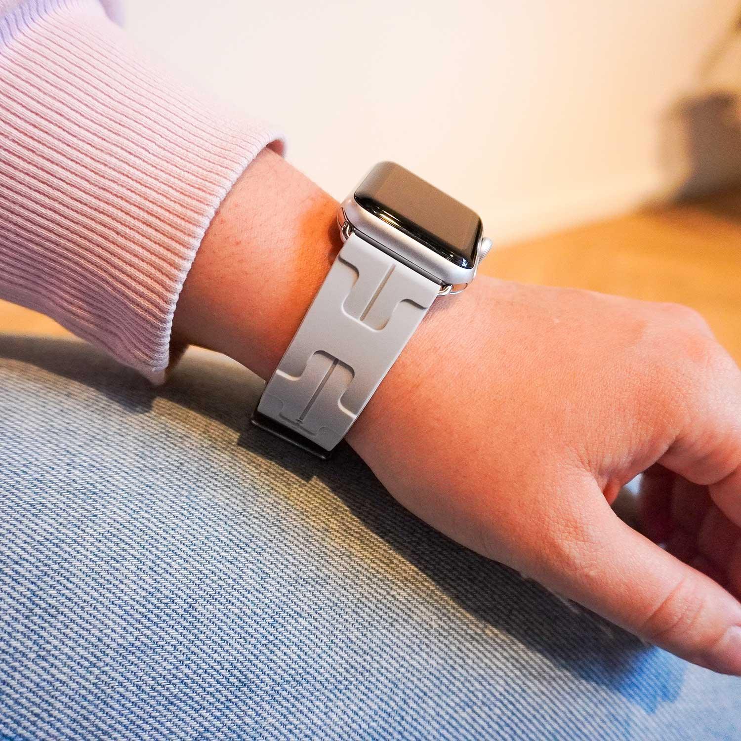 Apple Watch bandje kilim - siliconen - grijs