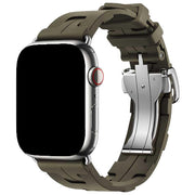 Apple Watch bandje kilim - siliconen - khaki
