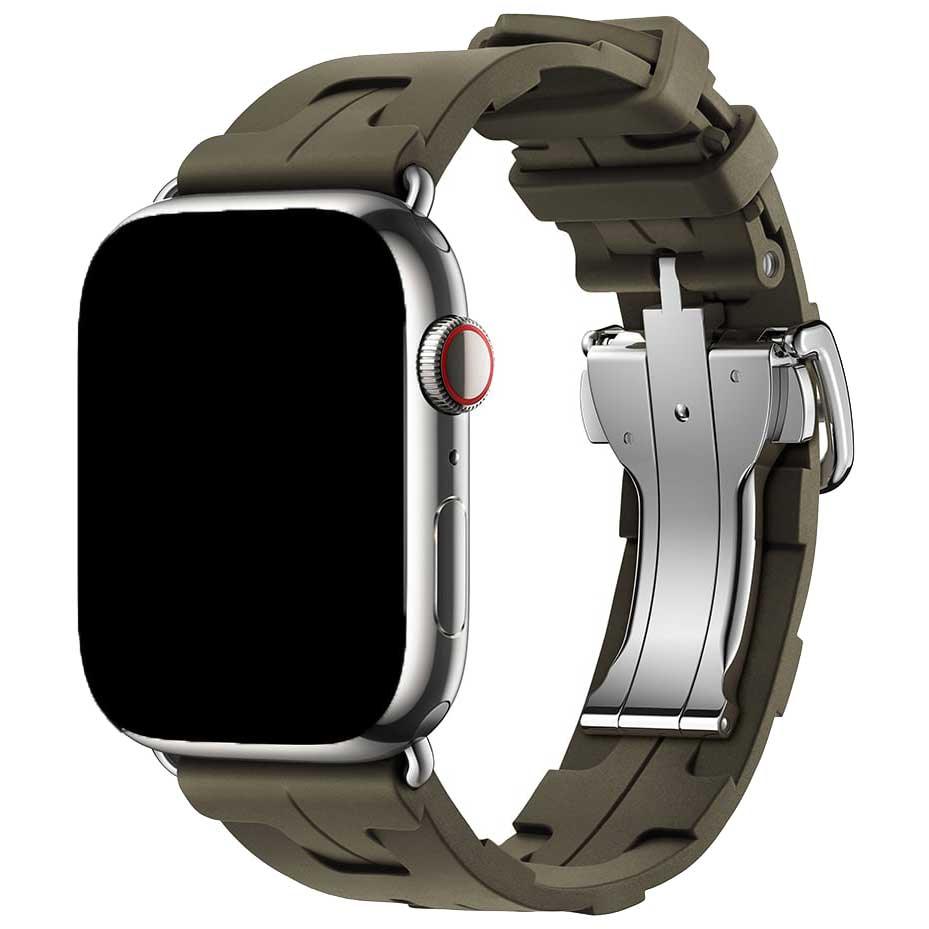 Apple Watch bandje kilim - siliconen - khaki