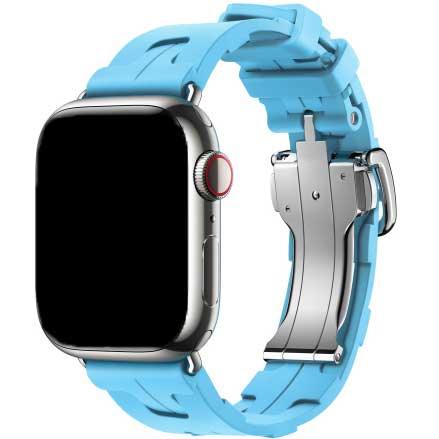 Apple Watch bandje kilim - siliconen - sky blue