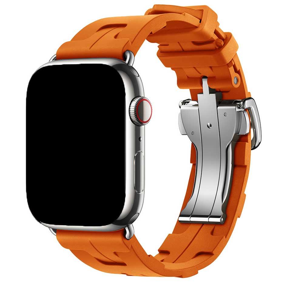 Apple Watch bandje kilim - siliconen - oranje