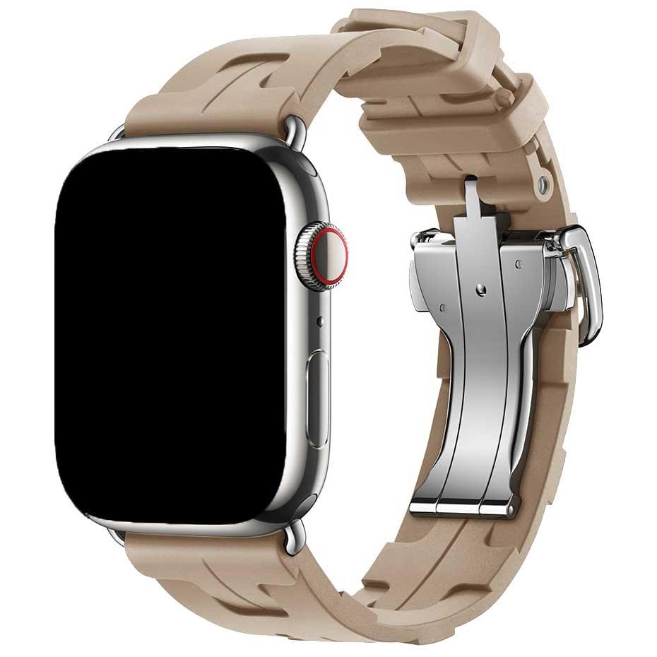 Apple Watch bandje kilim - siliconen - walnoot