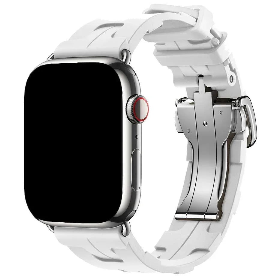 Apple Watch bandje kilim - siliconen - wit