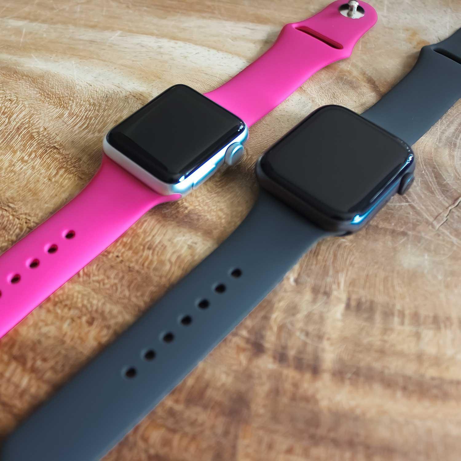 Apple Watch bandje Vyon - siliconen - dragon roze