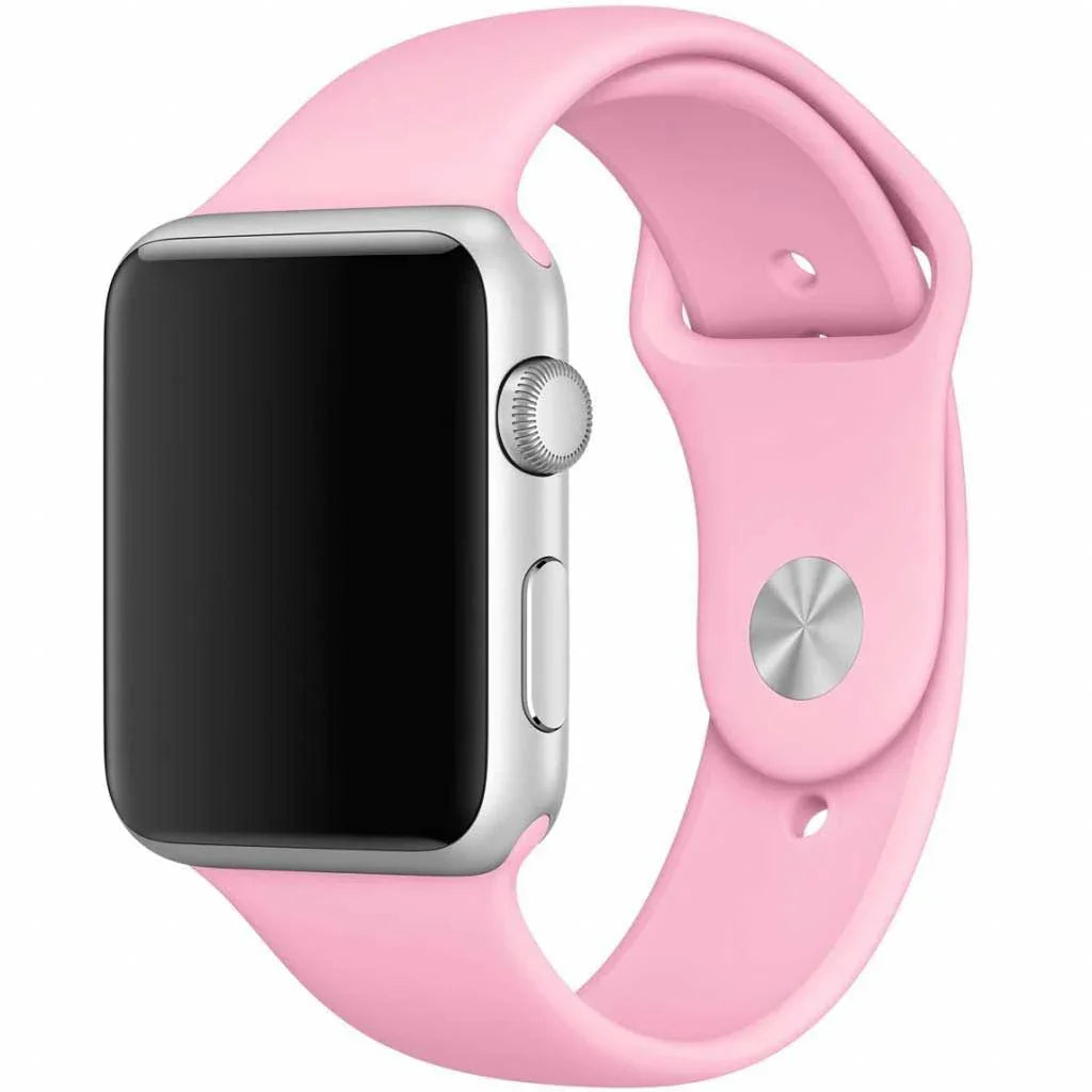 Apple Watch bandje Teyra - siliconen - helder roze