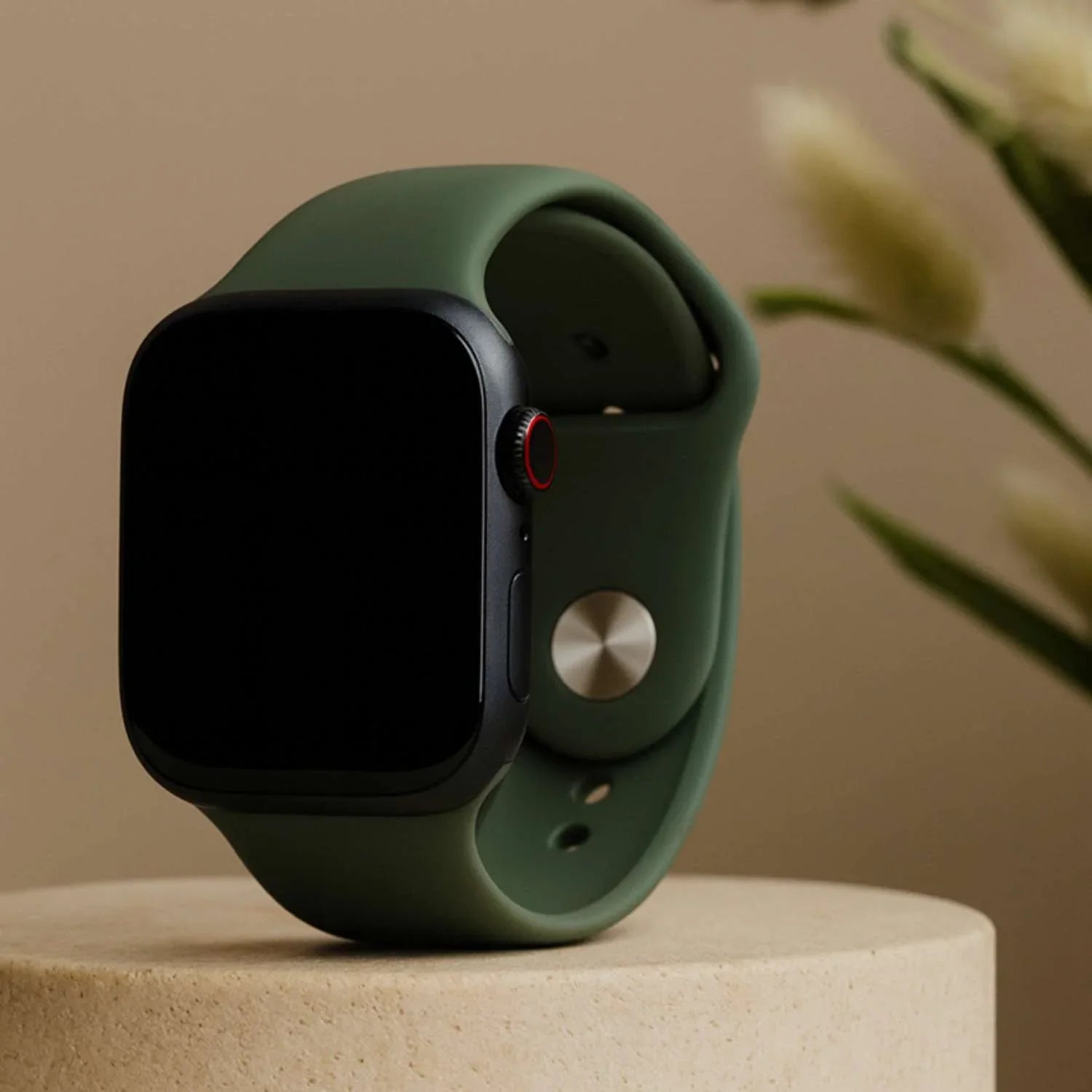 Apple Watch bandje - siliconen - olijfgroen