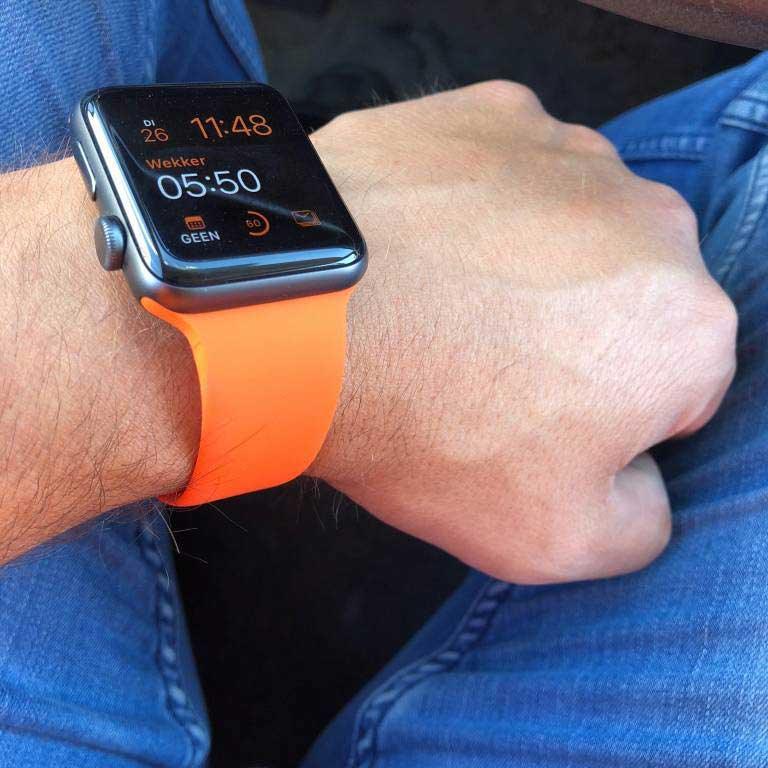 Apple Watch bandje Teyra - siliconen - oranje