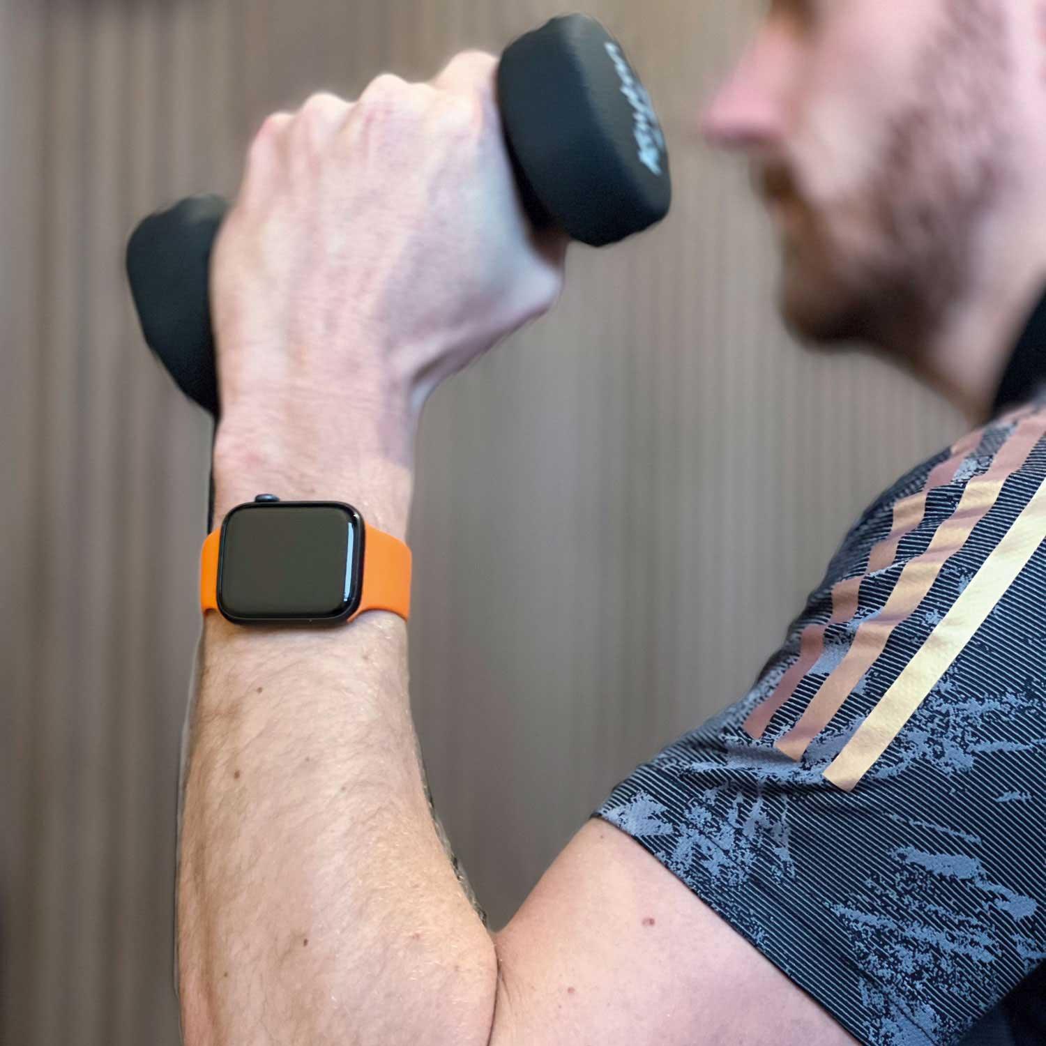 Apple Watch bandje Teyra - siliconen - oranje