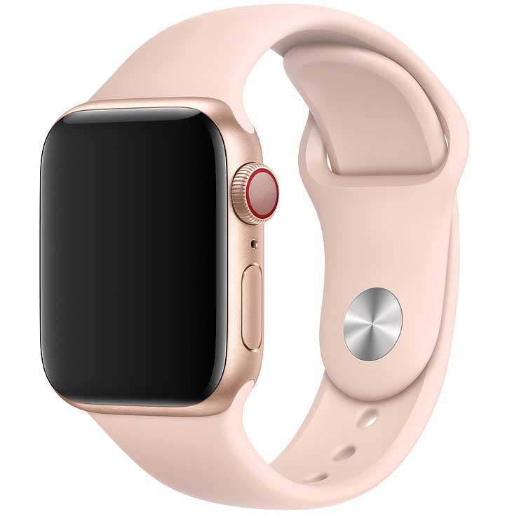 Apple Watch bandje - siliconen - Pink Sand