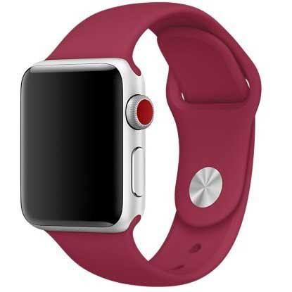 Apple Watch bandje Teyra - siliconen - rose rood