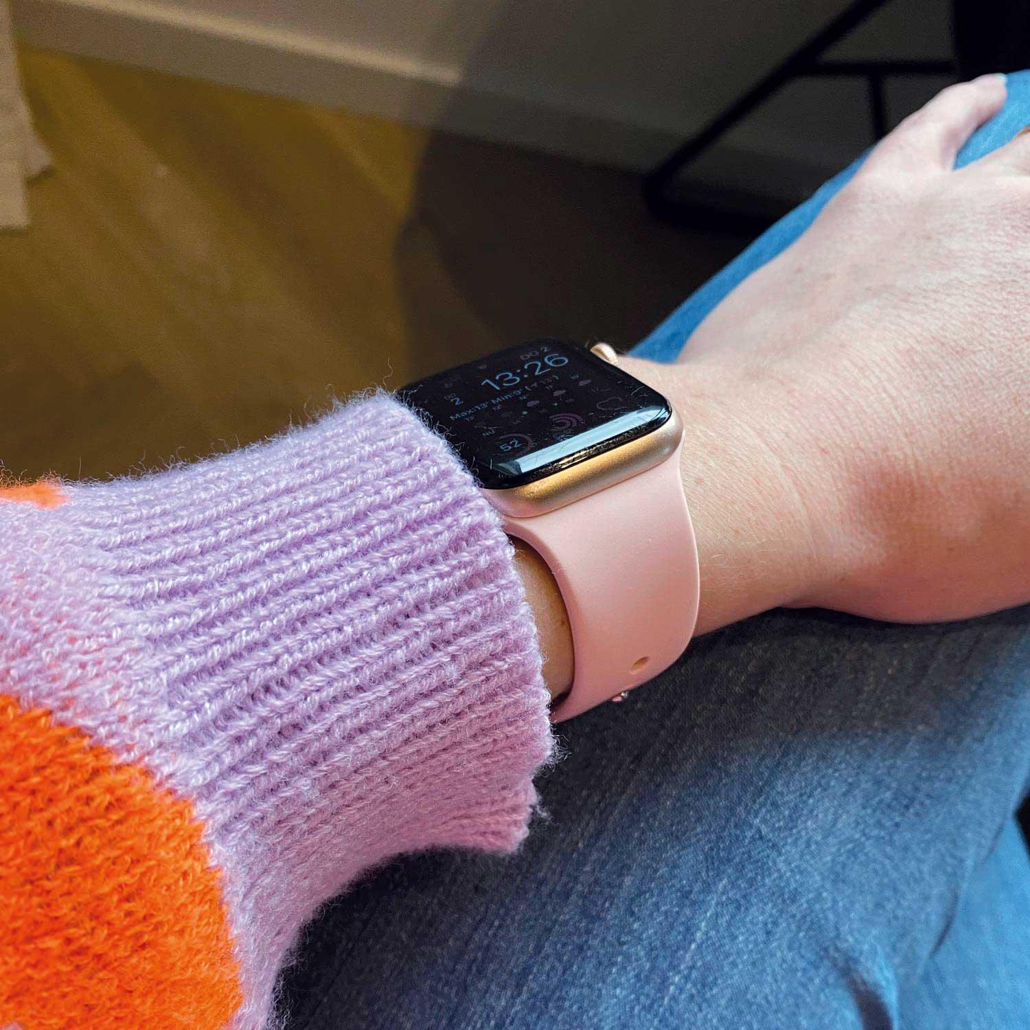Apple Watch bandje Savro - siliconen - babyroze