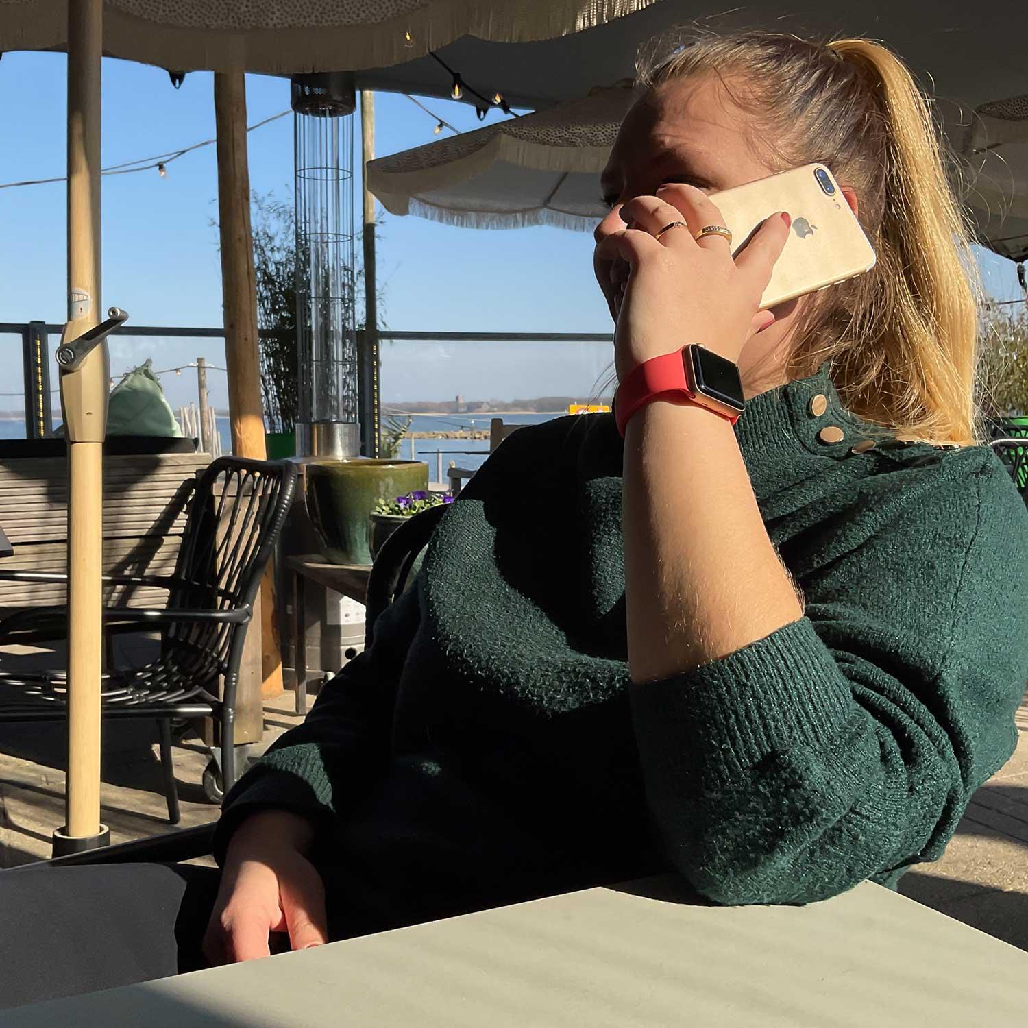 Apple Watch bandje - siliconen - roze citrusvruchten