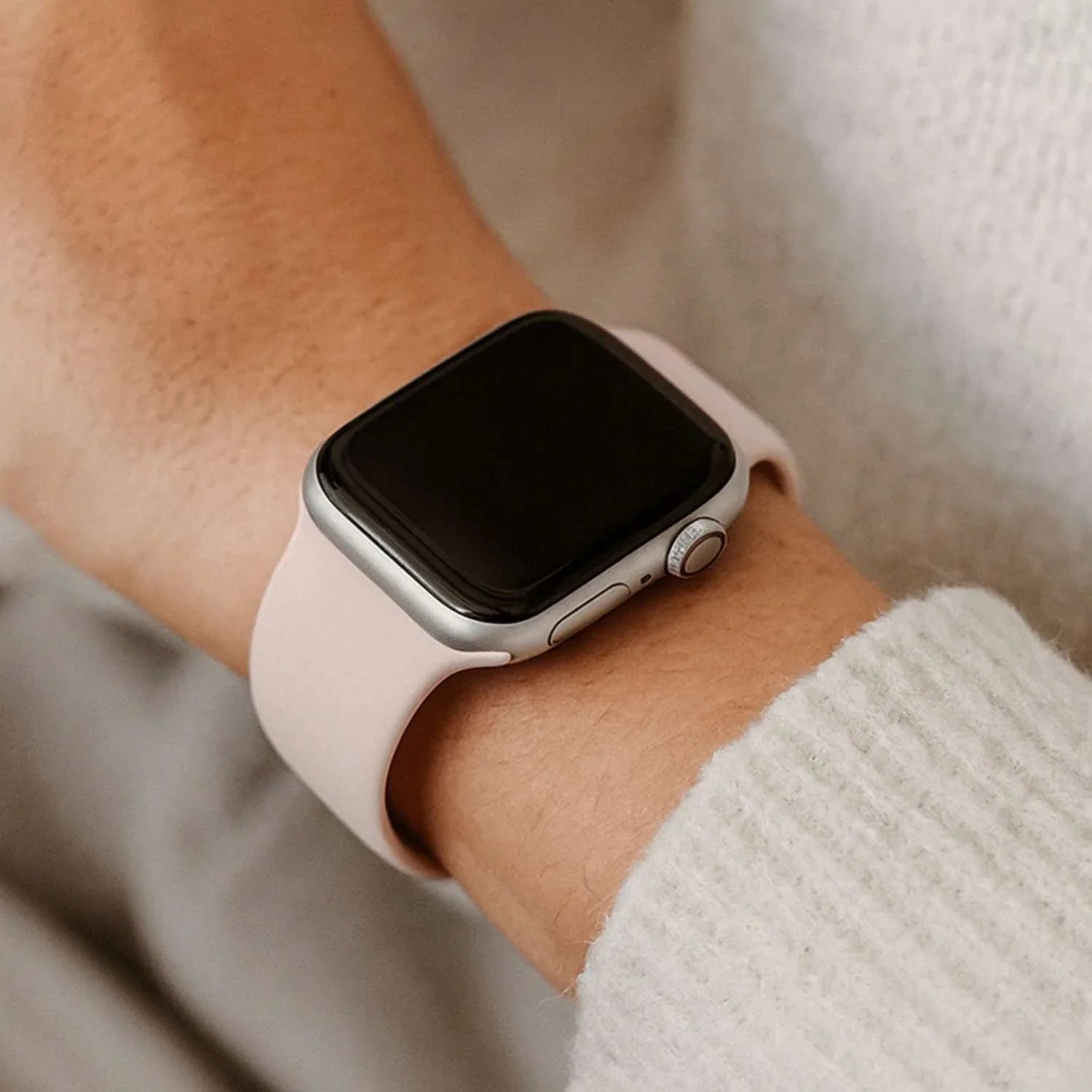 Apple Watch bandje - siliconen - roze zand