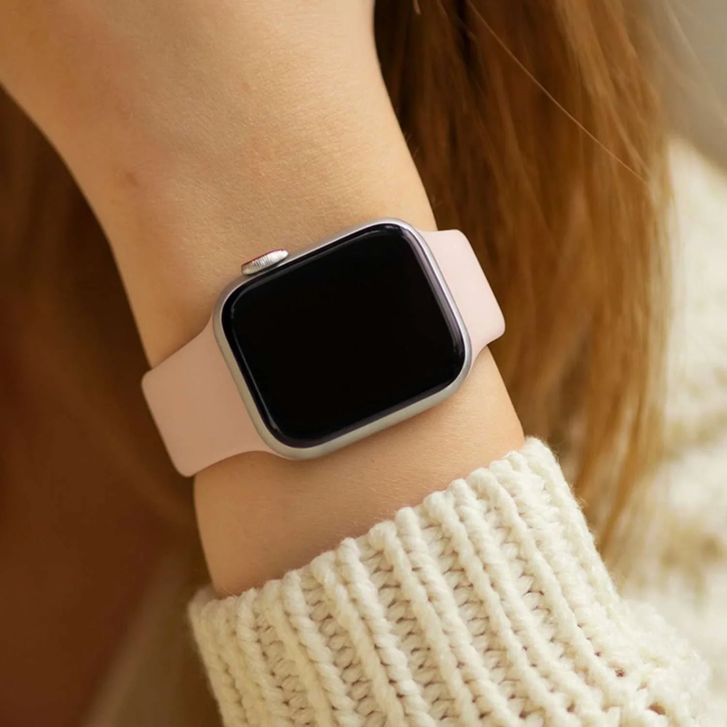 Apple Watch bandje - siliconen - roze zand
