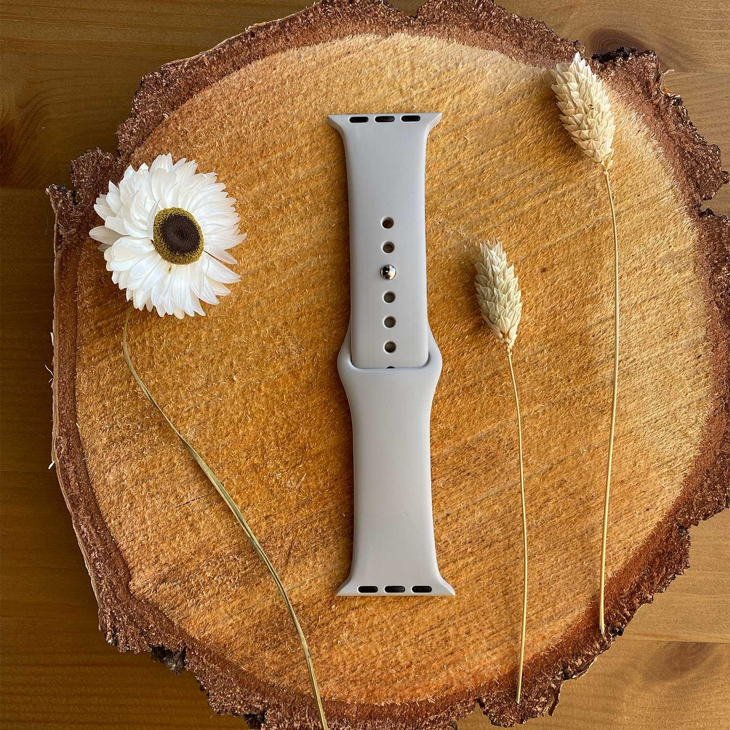 Apple Watch bandje Savro - siliconen - steenbruin