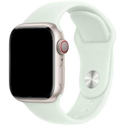 Apple Watch bandje Teyra - siliconen - zacht mintgroen
