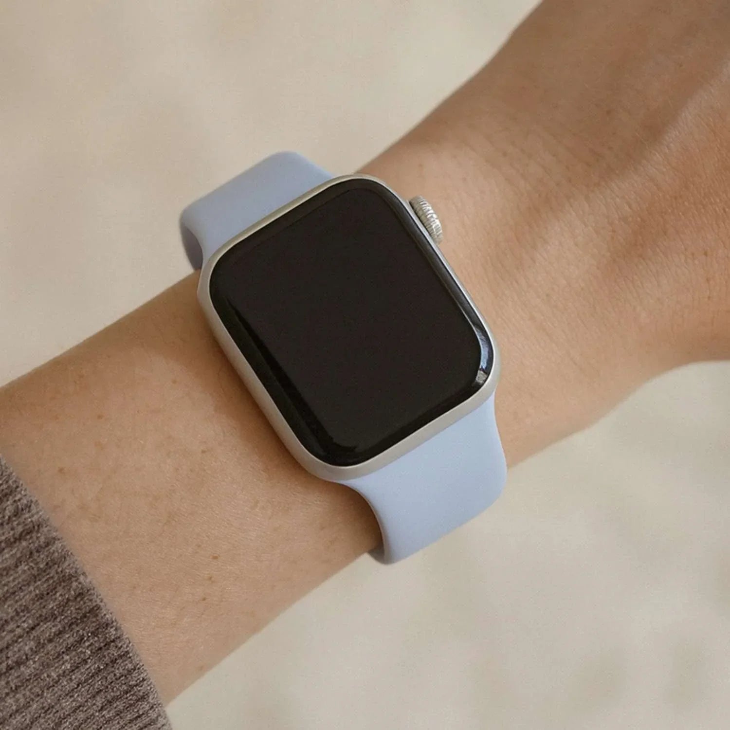 Apple Watch bandje - siliconen - zachtblauw