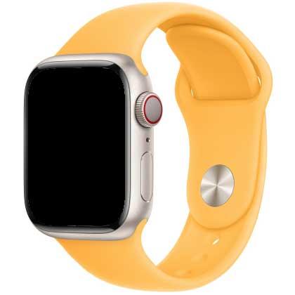Apple Watch bandje Teyra - siliconen - zonnig geel