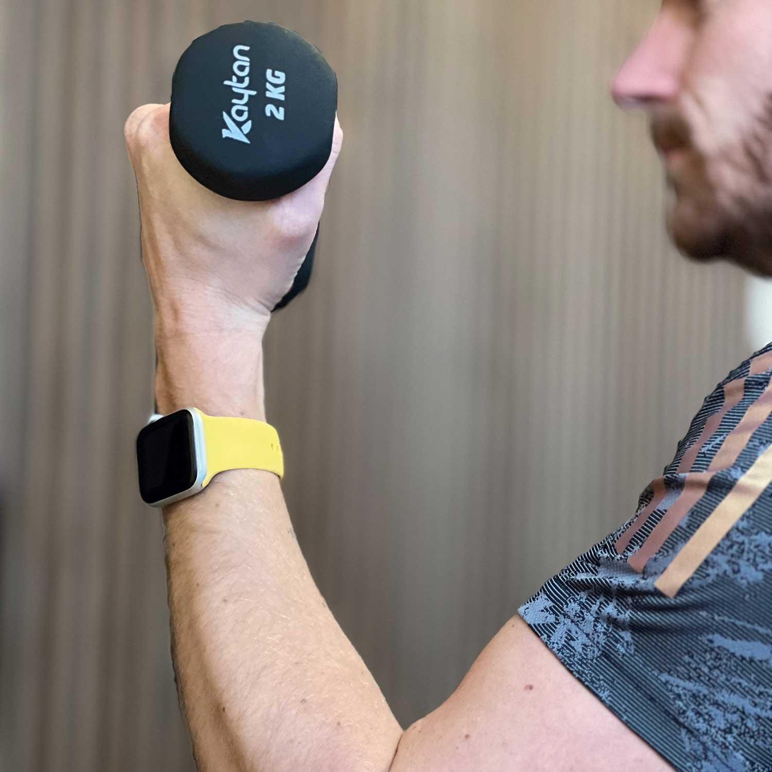 Apple Watch bandje Teyra - siliconen - zonnig geel