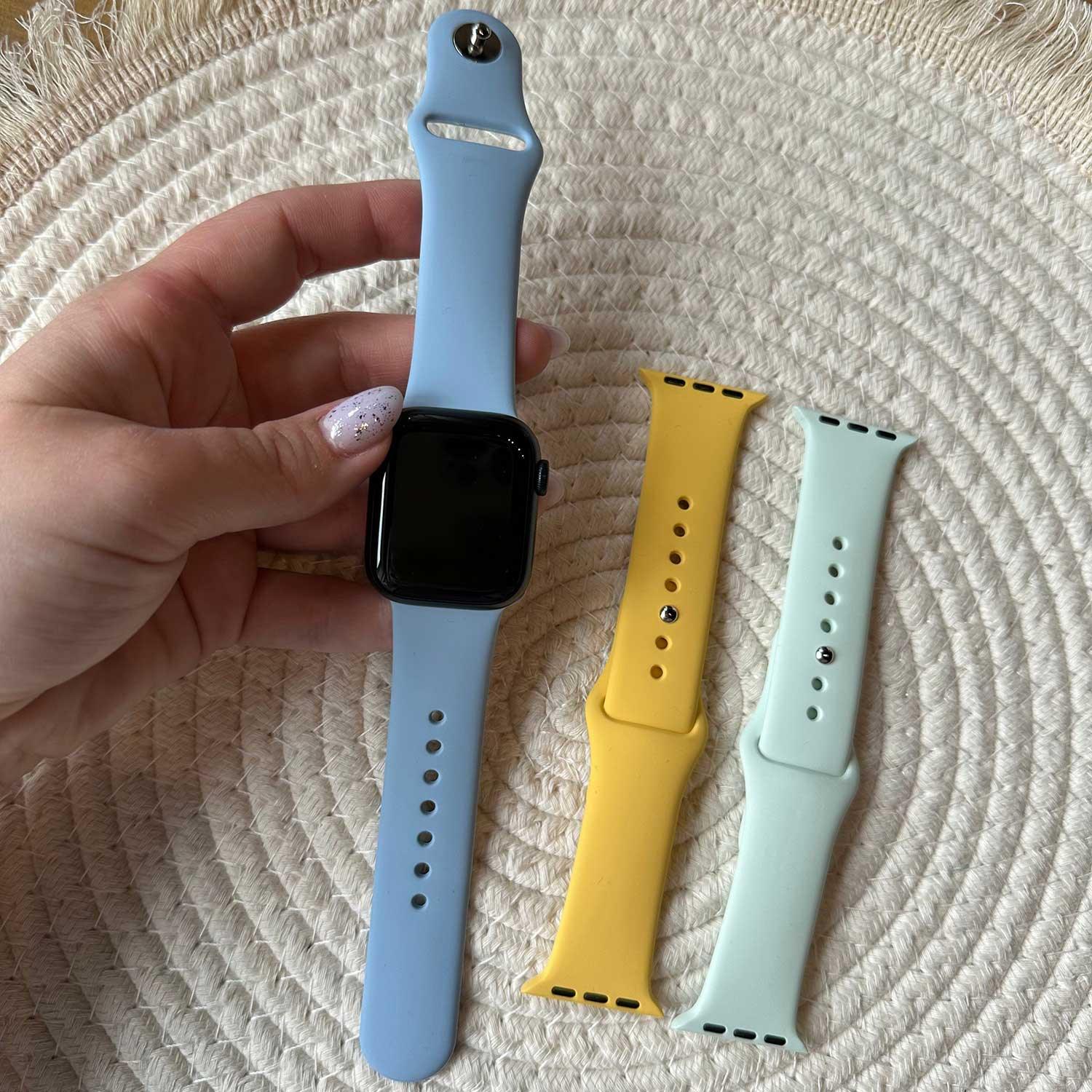 Apple Watch bandje Teyra - siliconen - zonnig geel