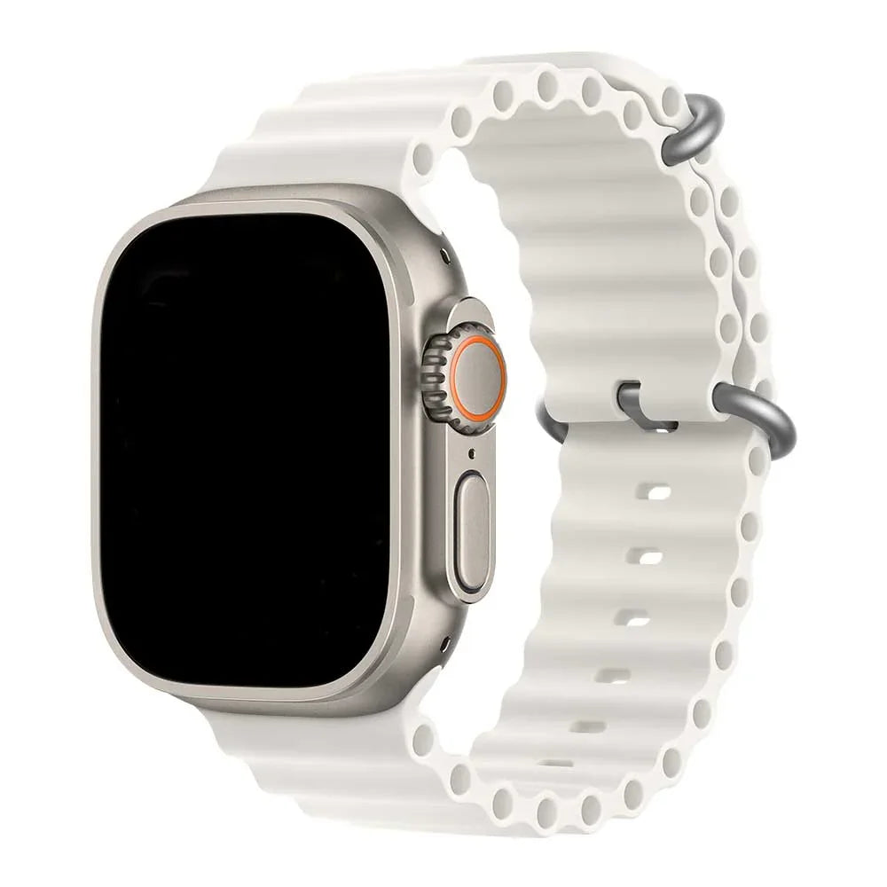 Apple Watch bandje Ocean - siliconen - wit