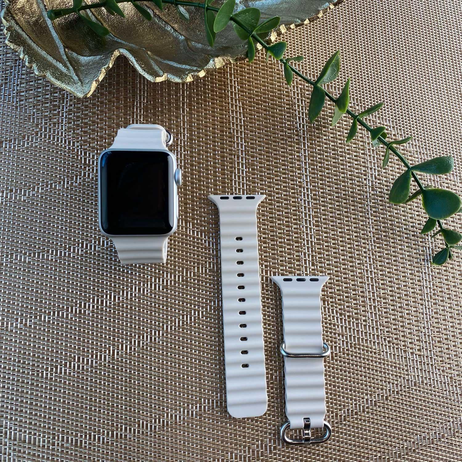 Apple Watch bandje Ocean - siliconen - wit