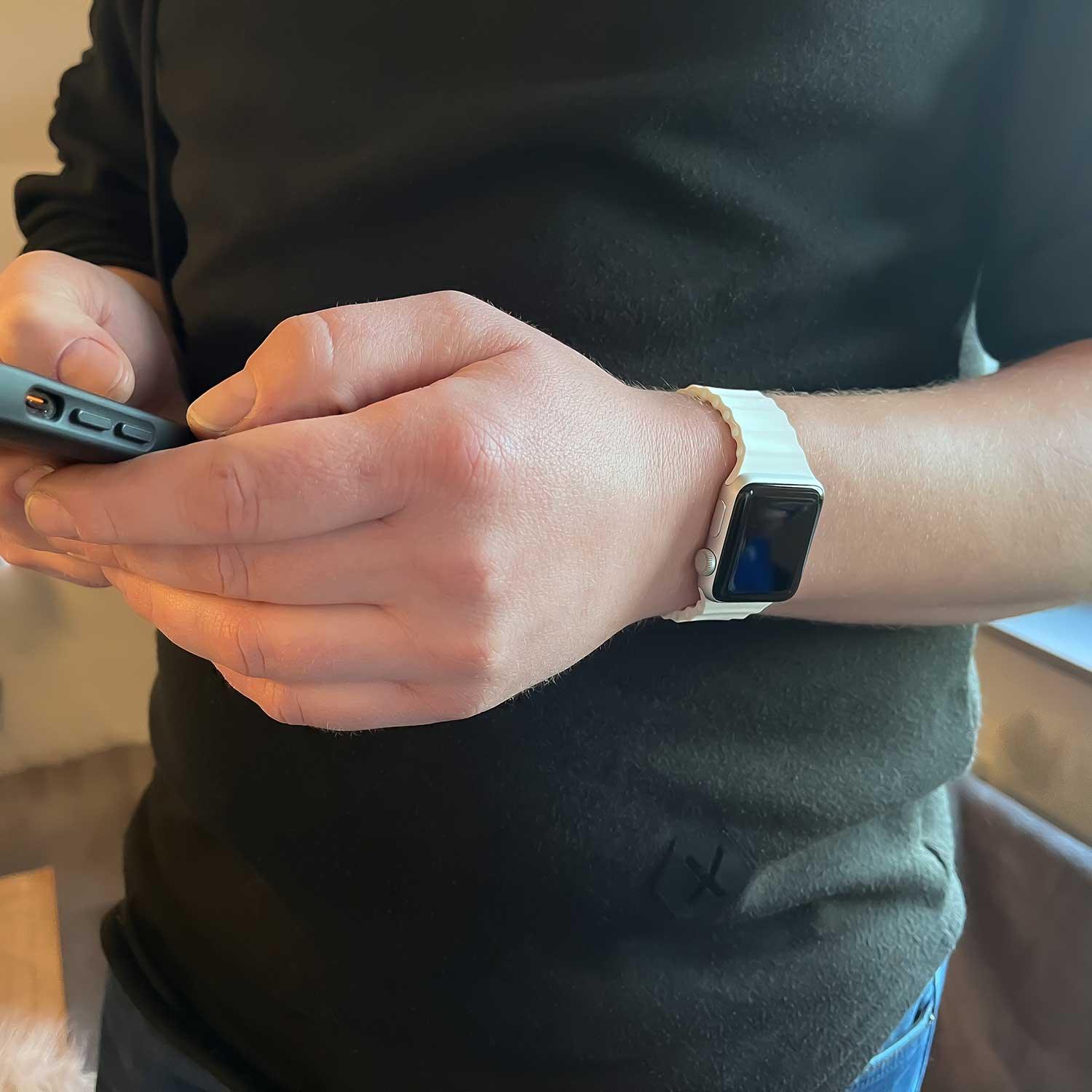 Apple Watch bandje Ocean - siliconen - wit