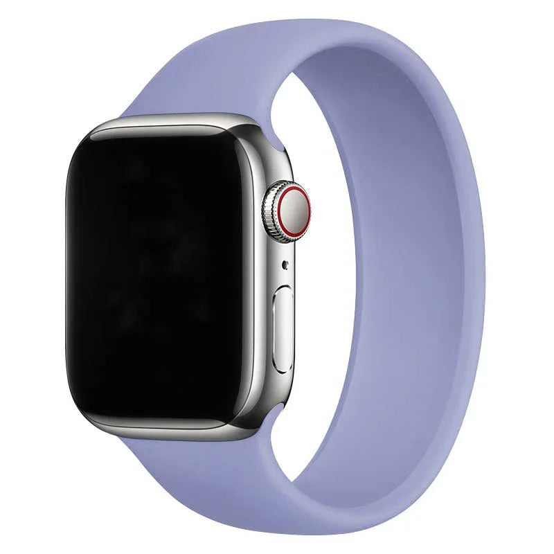 Apple Watch bandje - siliconen - solo loop - Engelse lavendel