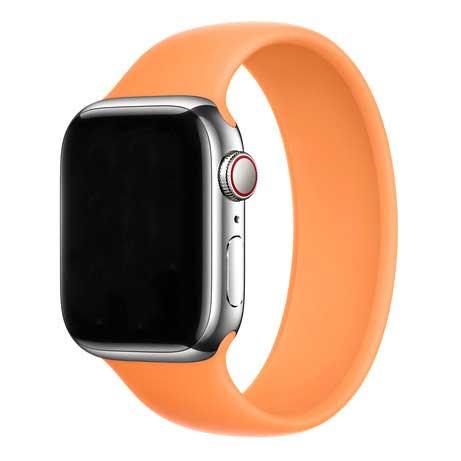 Apple Watch bandje - siliconen - solo loop - goudsbloem