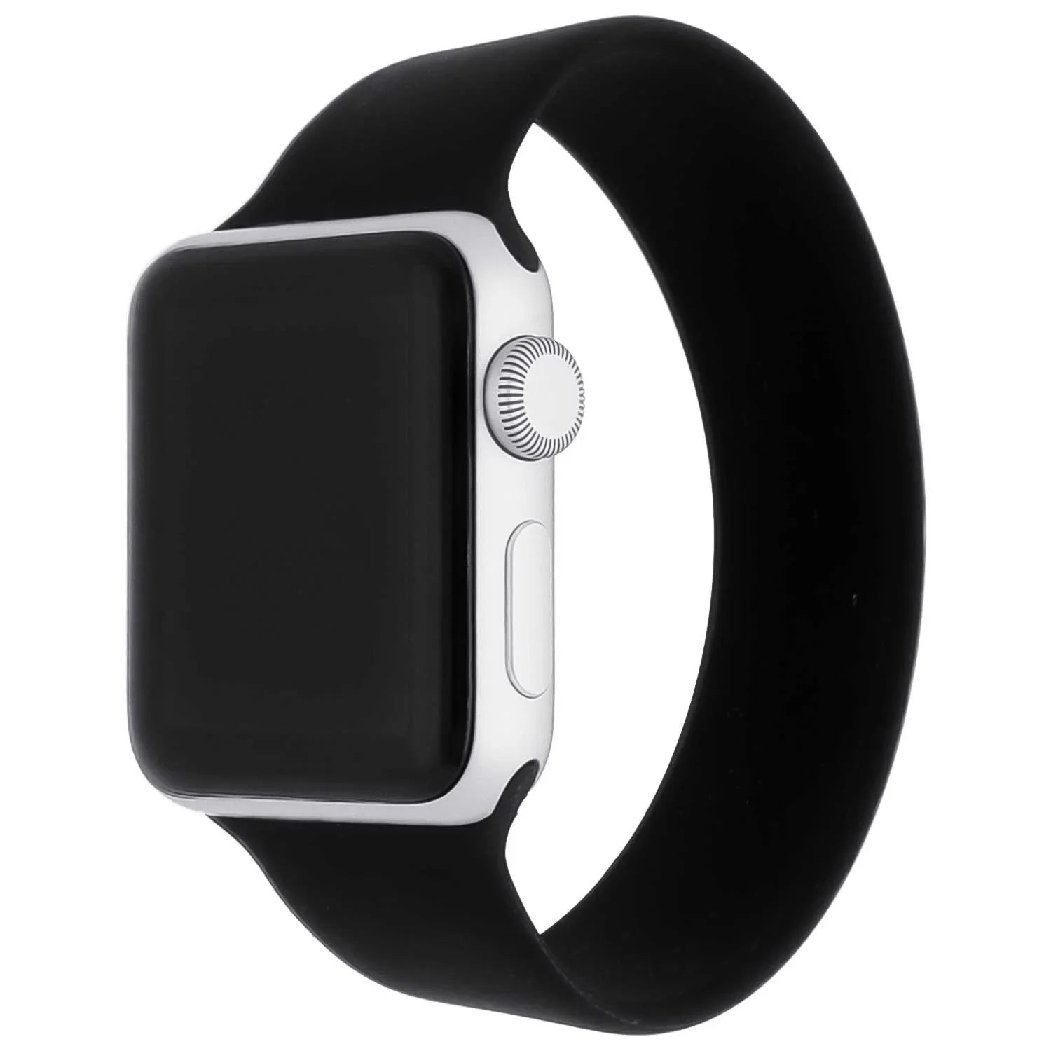 Apple Watch bandje - siliconen - solo loop - zwart