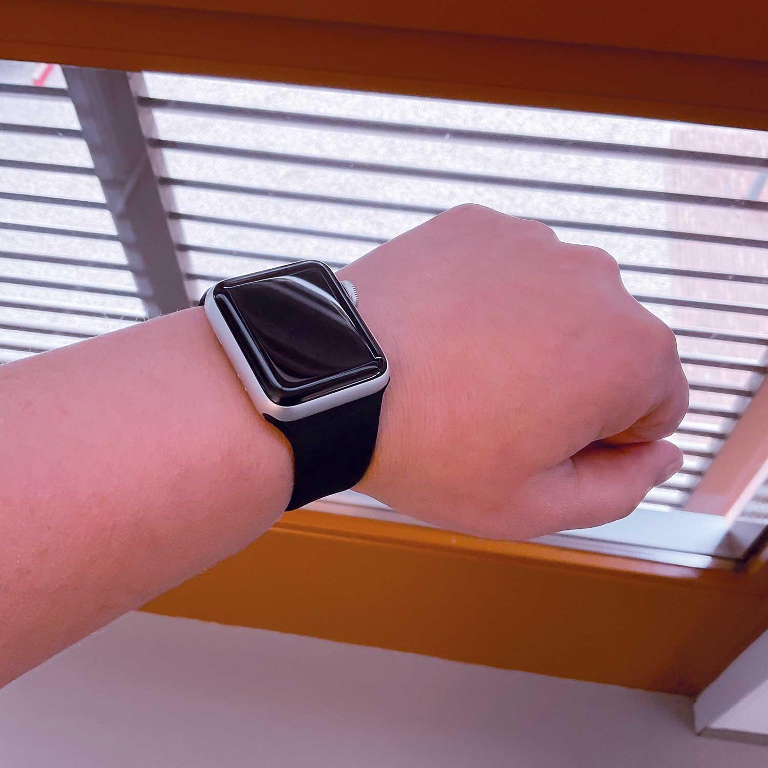 Apple Watch bandje - siliconen - solo loop - zwart