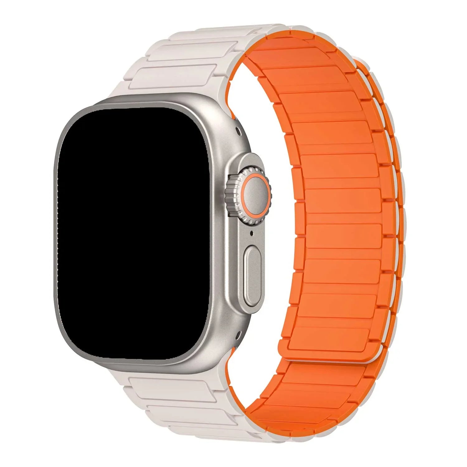 Apple Watch bandje Zyro - siliconen - sterrenlicht oranje