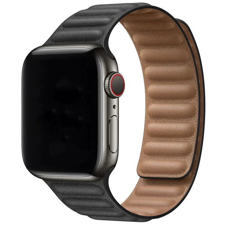 Apple Watch bandje - leer - solo - zwart