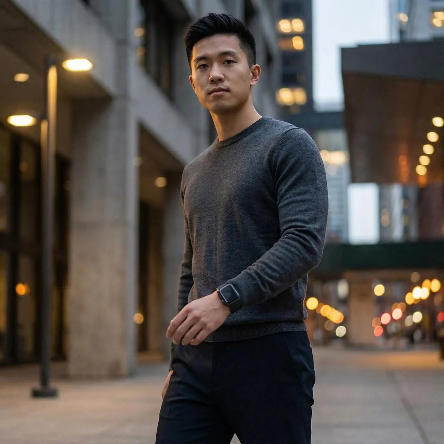 Apple Watch bandje - leer - solo - zwart