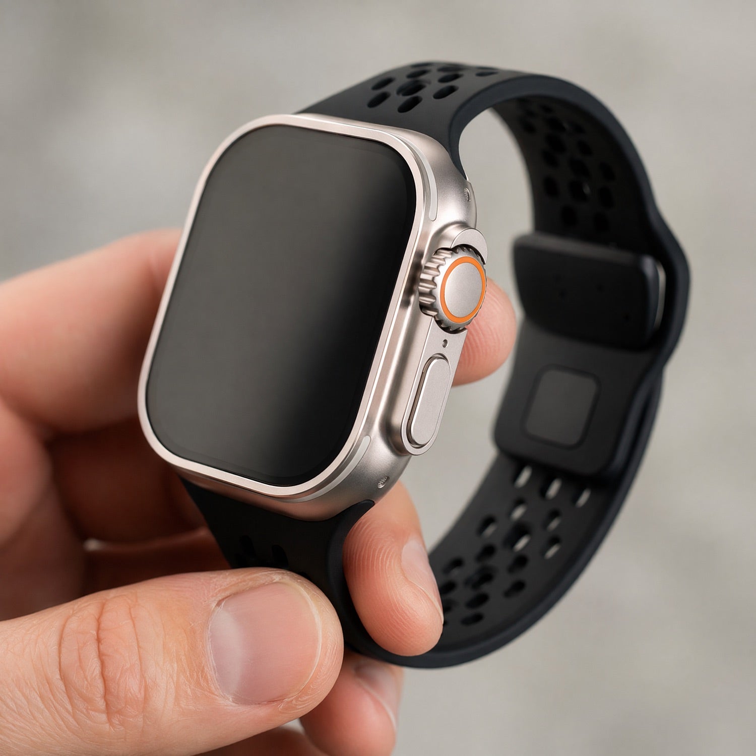 Apple Watch Sprint bandje - siliconen - zwart