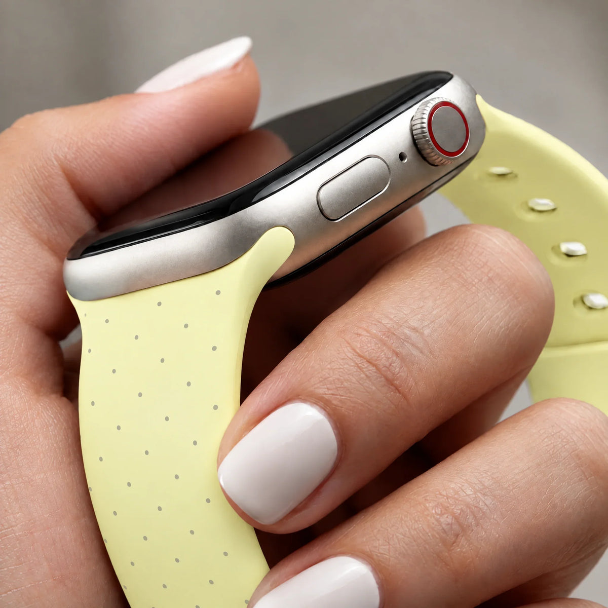 Apple Watch bandje Dots - siliconen - geel
