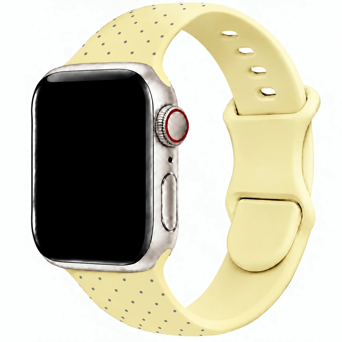 Apple Watch bandje Dots - siliconen - geel